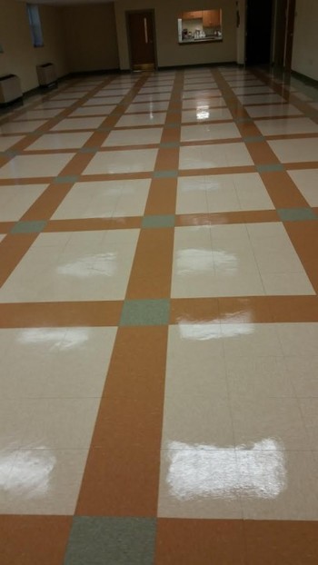 VCT Tile Floor Stripping & Waxing at Fellowship Hall in Greensboro, NC